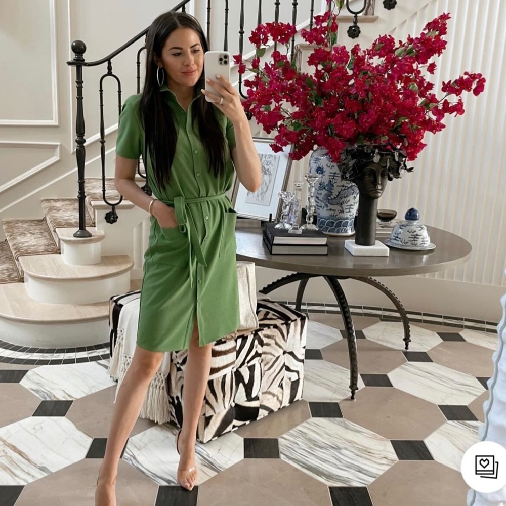 Rachel Parcell green shirt dress small